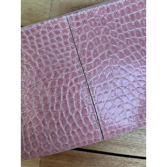 Y2K Pink Croc Clutch 🐊 Liz Claiborne Keychain Bag | Princess Vibes 💕 - Picture 4 of 6